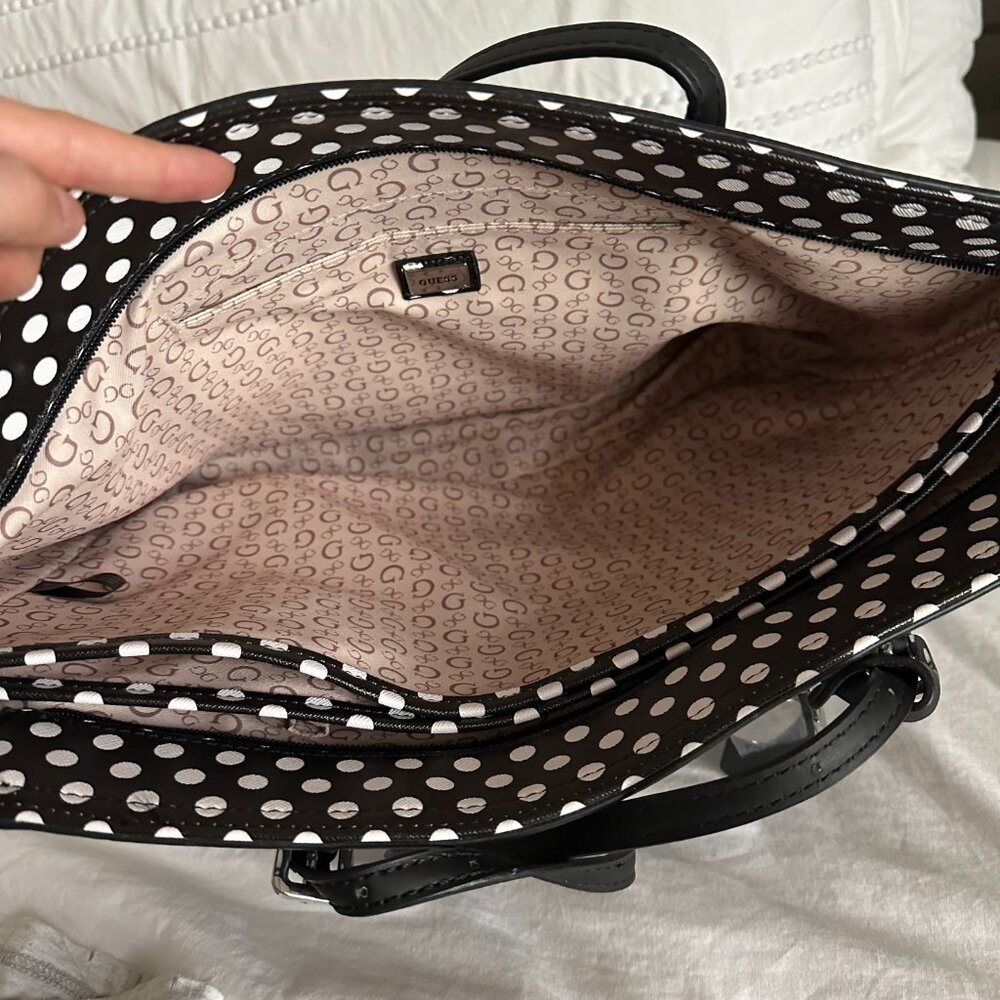 NWOT Guess Polka Dot Commuter Tote Bag - Picture 10 of 11
